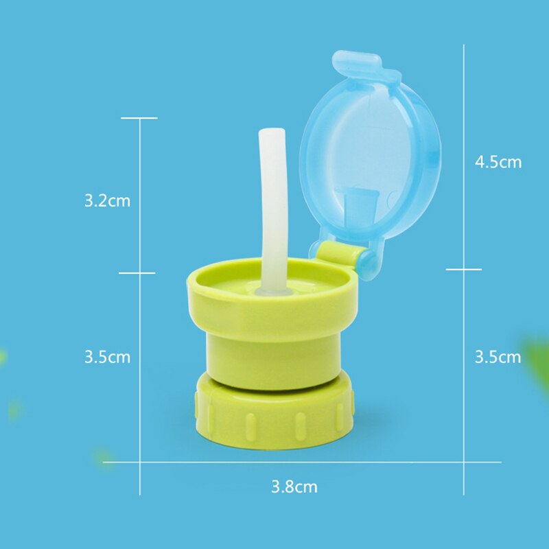 Kinderen Draagbare Stro Cap Gebotteld Drank Anti-Overflow Anti-Verstikking Drinkware Accessoires Set Infant Solid Drinken Gereedschap