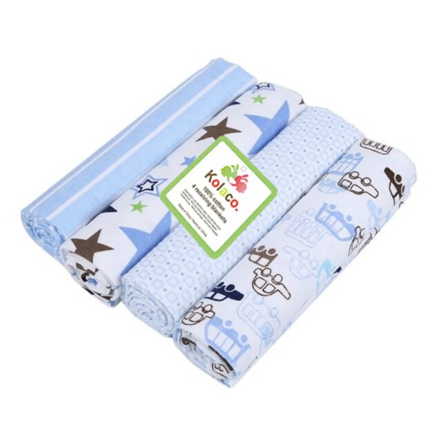 KidsTales couverture de Bébé, bébé recevant des couvertures langes pour bébé, draps en coton pour bébé 4 pièces/ensemble: 15