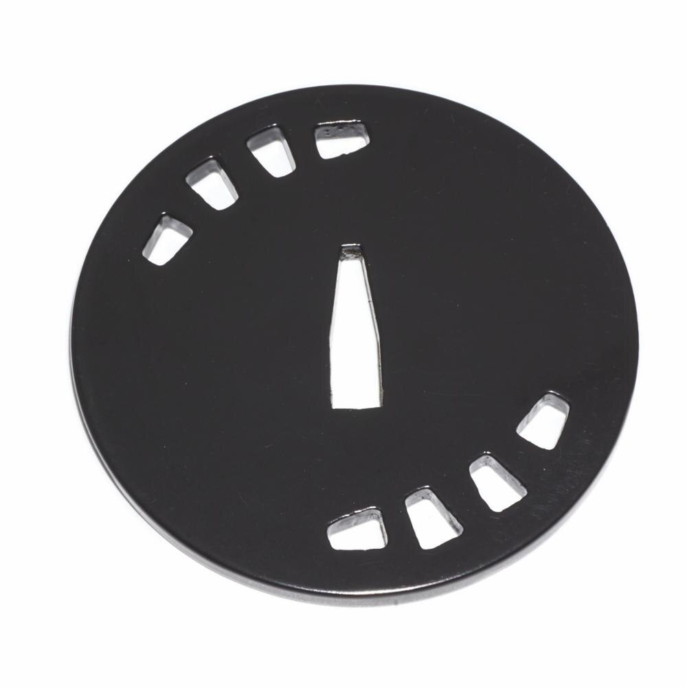 Iron Alloy Tsuba Hand Guard for Japanese Samurai Swords Wakizashi Tanto: Model D