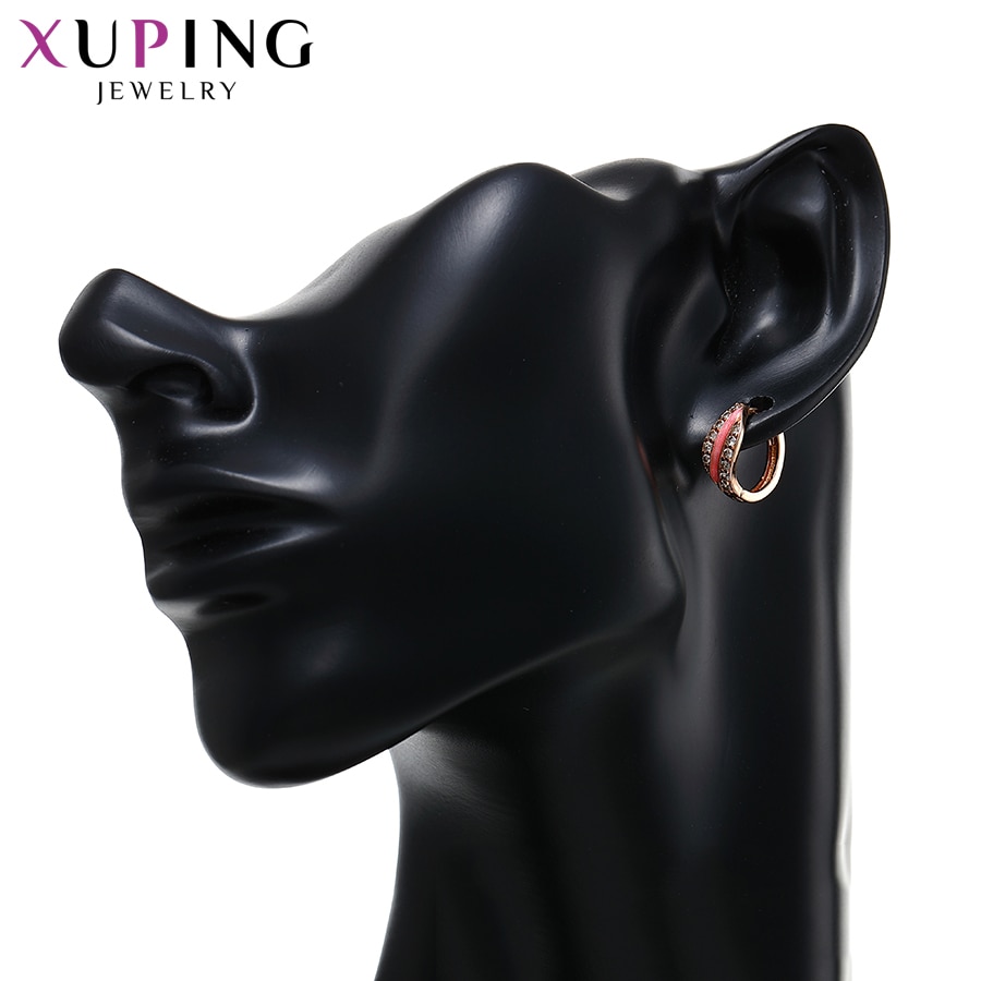 Xuping Moda di Lusso Semplice Semplice Orecchini a Forma di affascinante Dei Monili di Stile per Le Donne Superiore di Vendita Temperamento Regali 80483