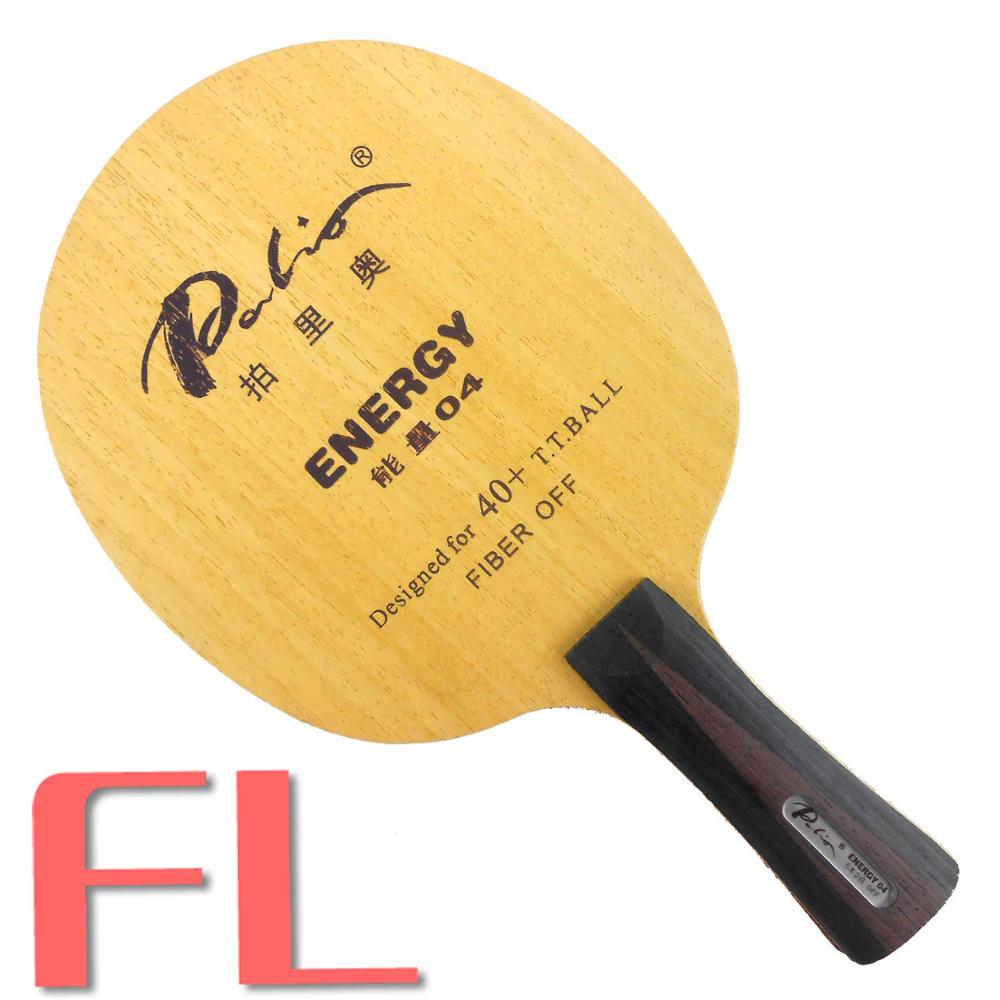 Palio ENERGY04 ENERGY 04 ENERGY 04 ENERGY-04 hoja de tenis de mesa de madera + 2 fibras, para raqueta de ping pong: FL  long handle