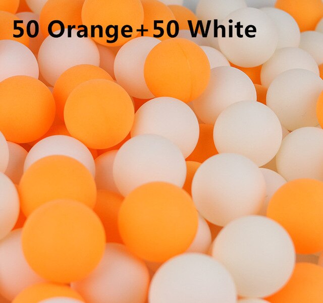 Pelotas de tenis de mesa de 2 estrellas, 30, 50, 100 Uds., 40 + mm, 2,8g, Ping pong Blanco, Naranja, pelota de entrenamiento avanzado para aficionados: 50 orange 50 white