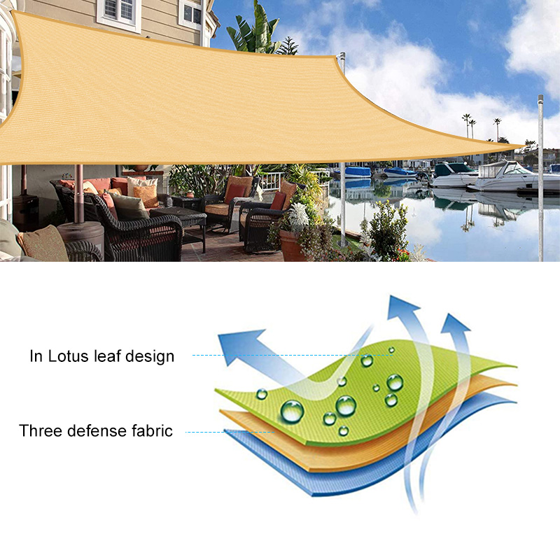 2*3/3*3M Outdoor Sun Shade Sail Ultralight Garden Canopy Pool Tent Sun Shade Beach Sun Shelter Tarp Portable Shade Sai Umbrella