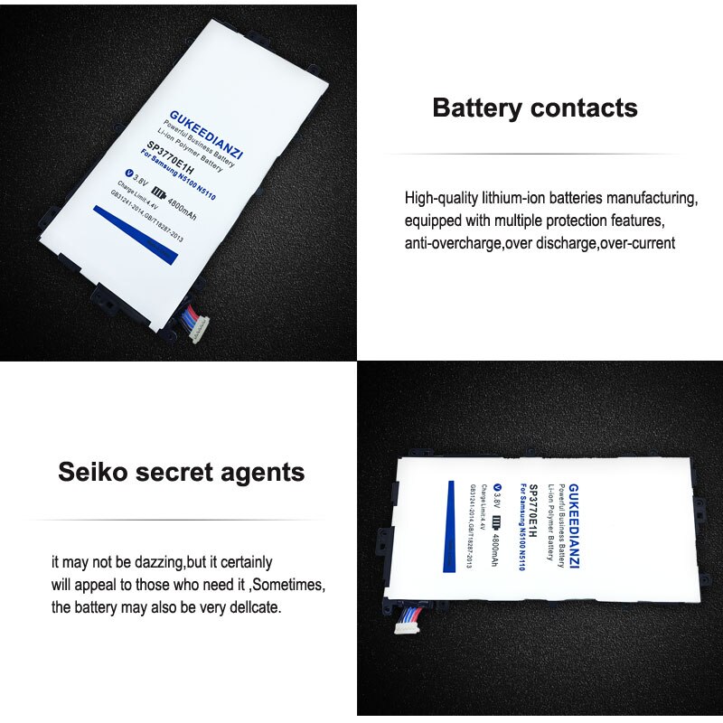 8200mAh SP3770E1H Li-Ion Tablette Batterie Für Samsung Galaxis Hinweis 8,0 GT N5100 N5110 N5120 Lithium-Polymer-Batterien