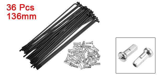 X Autohaux 36pcs 14G J Bend Bicycle Steel Spokes 119mm 125mm 136mm 138mm 141mm 144mm 153mm 158mm 169m Cycle Spokes with Nipples: Red