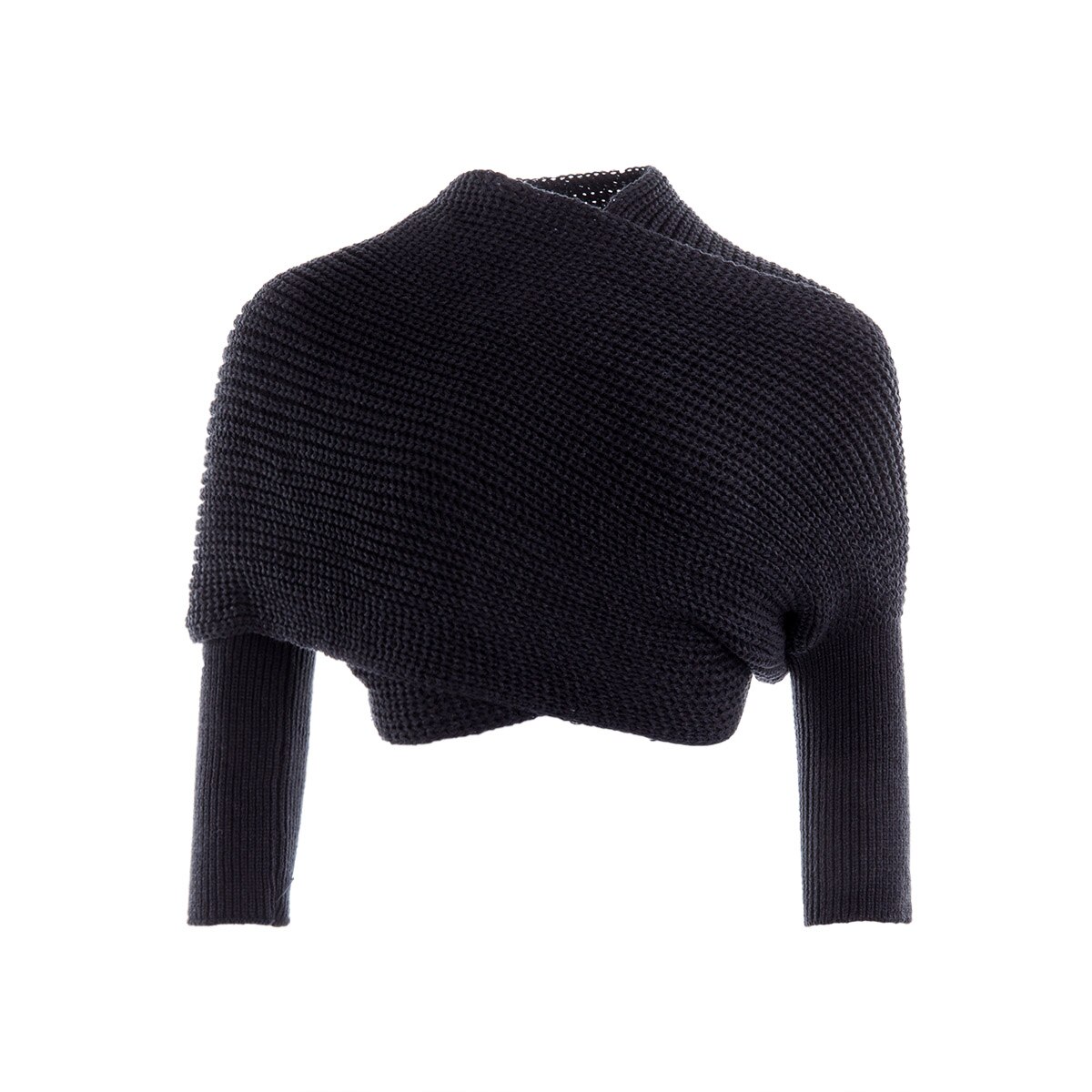 Écharpe en tricot avec manches décontracté femmes | Écharpe chaude, couleur unie, tricot, châle portefeuille, filles,: Black