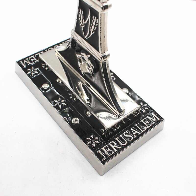 Candelabro Menorah de 7 ramas de Jesús, 12 iglesias, portavelas