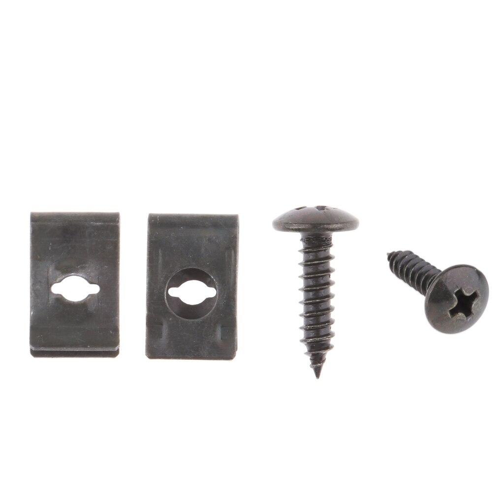 40x metalbeslag u-type clips og skruer holdernitter til bilkofanger