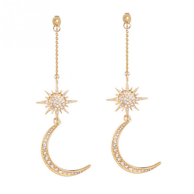 Sun and Moon Celestial Earrings Retro mystical fantasy Earrings