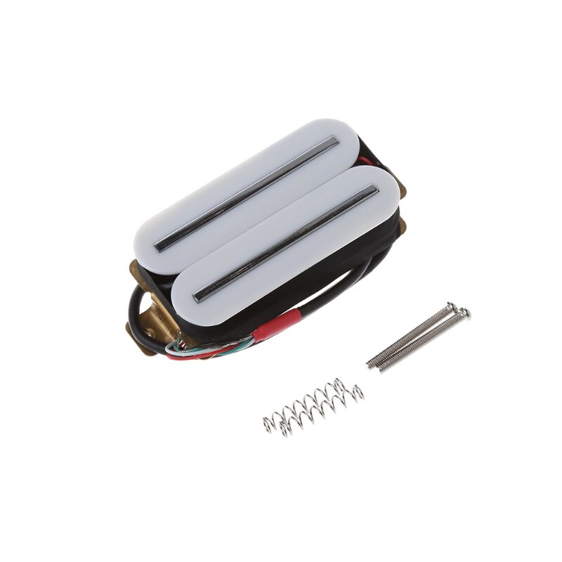 Alnicov Elektrische Gitaar Humbucker Dual Coill Dual Rail Gitaar Pickup Met 57mm Staal Pole Zwart