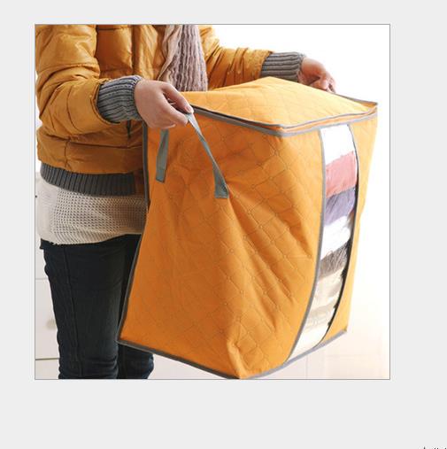 Sac de rangement pliable pour vêtements | Organisateur de ménage, sac à poussière de finition de couette, organisateur de voyage lavable, sac d'emballage de Cube pour bagages: Orange