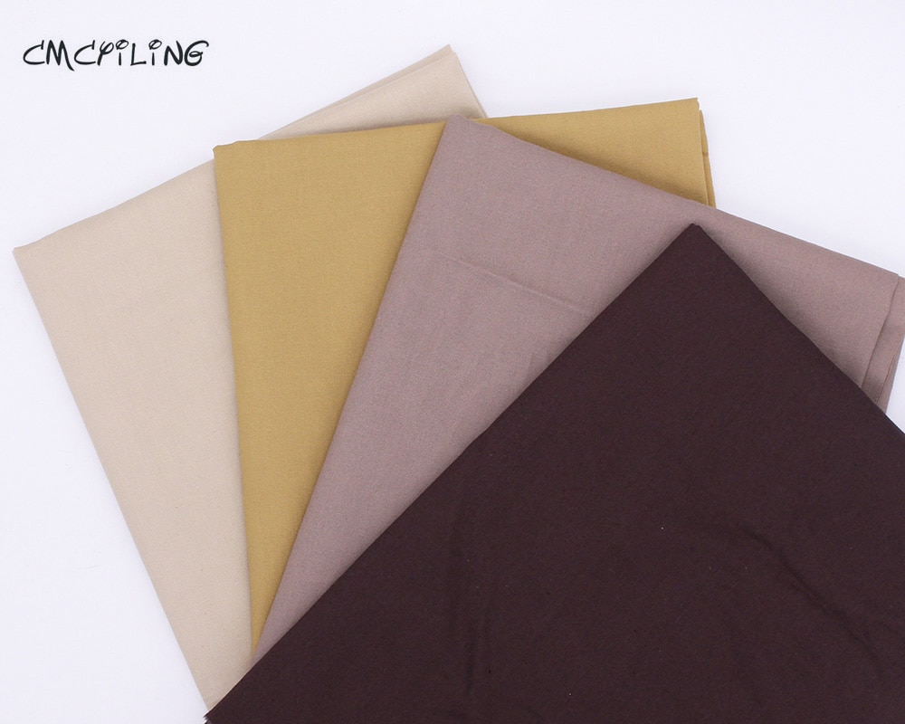 CMCYILING-tela de algodón de piel de Diy para muñecas, tejido de color carne marrón para Patchwork, costura textil para el hogar