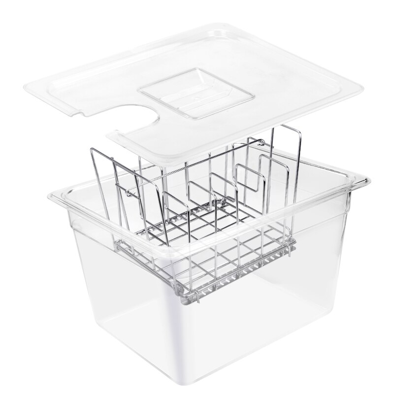 Sous Vide Cooker machine 11L Container with Stainless Steel Rack Detachable Dividers Separator: 11LPJ