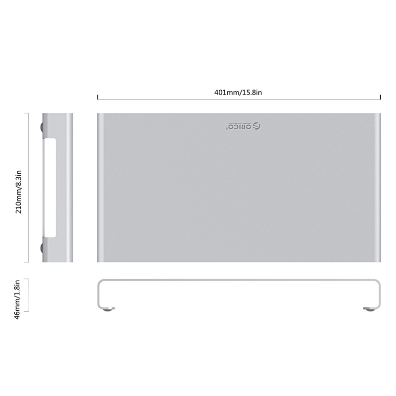 ORICO-Soporte de Monitor de aluminio portátil, soporte Universal de escritorio para ordenador de Metal, para IMac, Lenovo, Dell