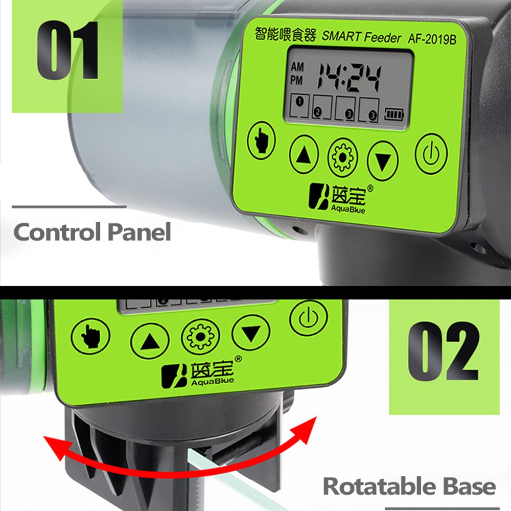 Smart Automatic Fish Feeder Aquarium Feeder Fish Tank Auto Feeding Dispenser With LCD Indicates Timer Aquarium Accessories