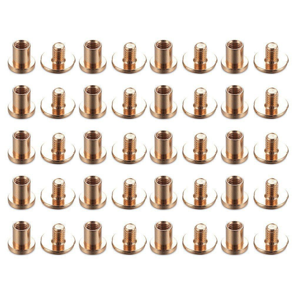 Rivets à ongles en laiton, motif de cœur en métal, Rivets à vis, bouton en tissu, chaussures artisanales en cuir, chapeaux, artisanat de Scrapbooking, bricolage, 10 ensembles: gold / 8x5.5mm