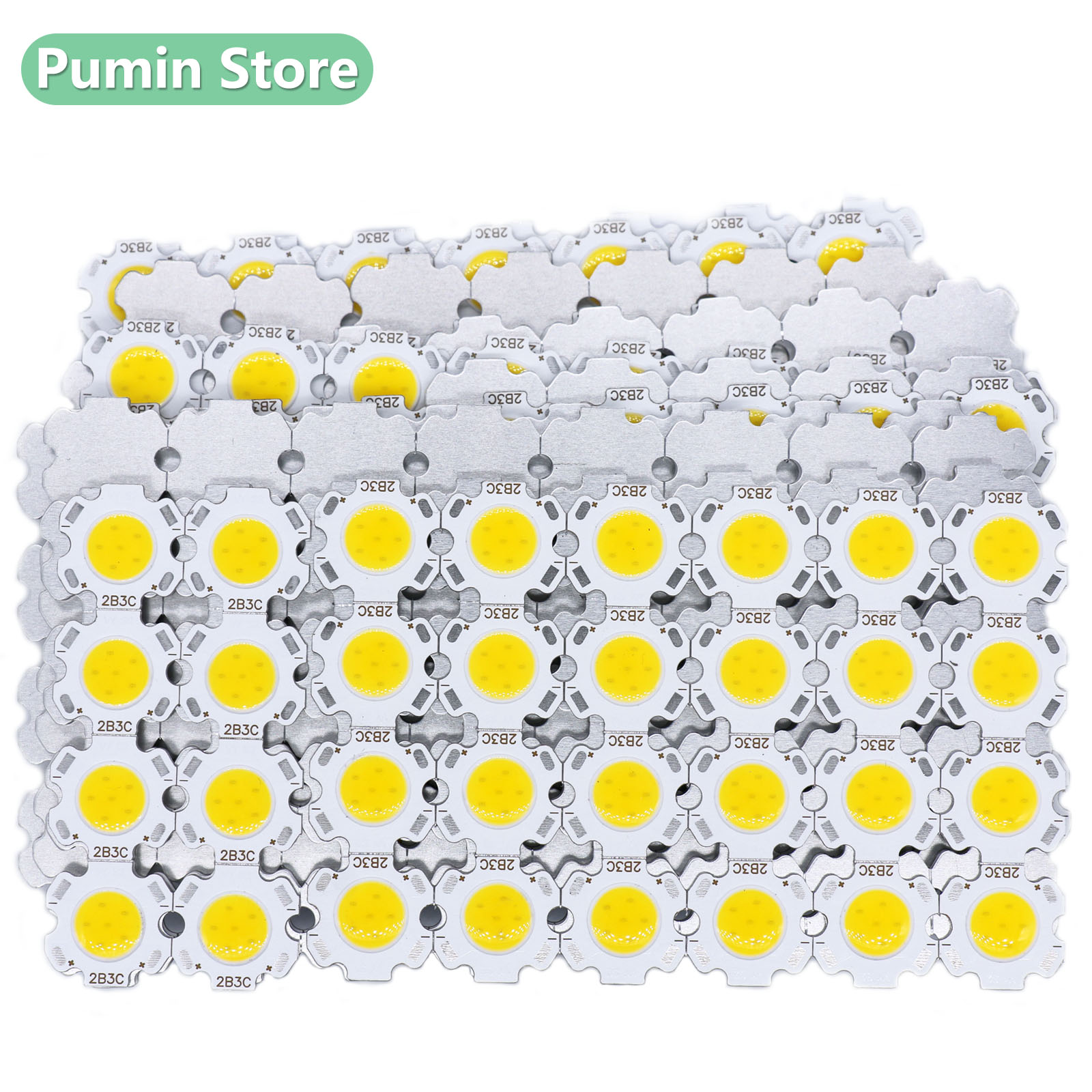 10/20/50pcs LED puce phare perle 3W/5W/7W/10W blanc neutre en forme d'étoile Tube lumière projecteur Source de lumière accessoires