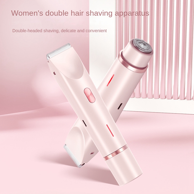 Bikini-Trimmer für Frauen Elektro rasierer 2-in-1 Körper-und Gesichts haaren tfernung Doppelkopf für Scham gesicht Achsel beine: Default Title