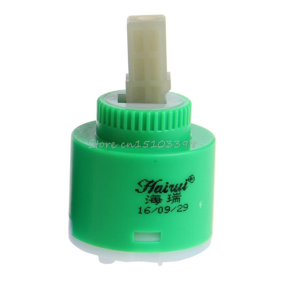 40mm Ceramic Disc Cartridge Inner Faucet Valve Water Mixer Tap: Green