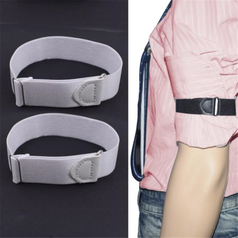 One Pair Elastic Armband Shirt Sleeve Holder Women Men Adjustable Arm Cuffs Bands For Party Wedding Clothing Accessories