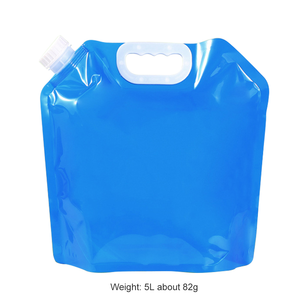 5L/10L Water Tank Outdoor Waterzakken Opvouwbare Draagbare Drinken Zak Kamp Koken Picknick Bbq Water Container Bag Carrier auto: 5L Blue