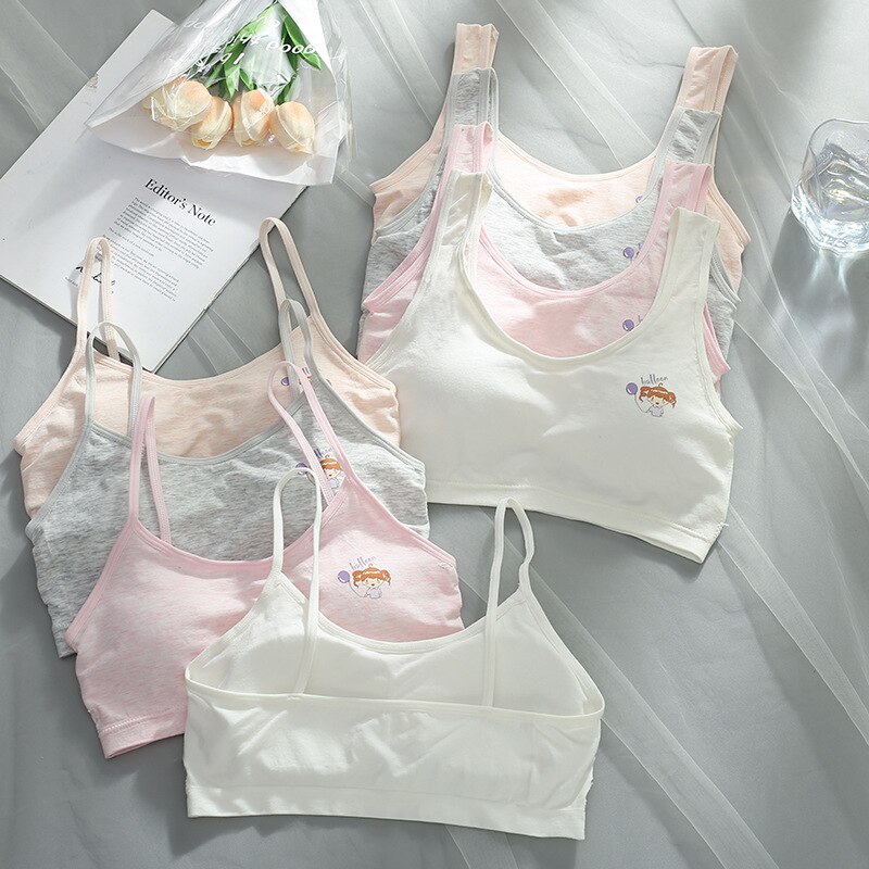 Girls Seamless Development Period Girl Underwear Girl Student Wireless Bra Anti-failure Bottoming Vest Girl 8-16Y Training Bras