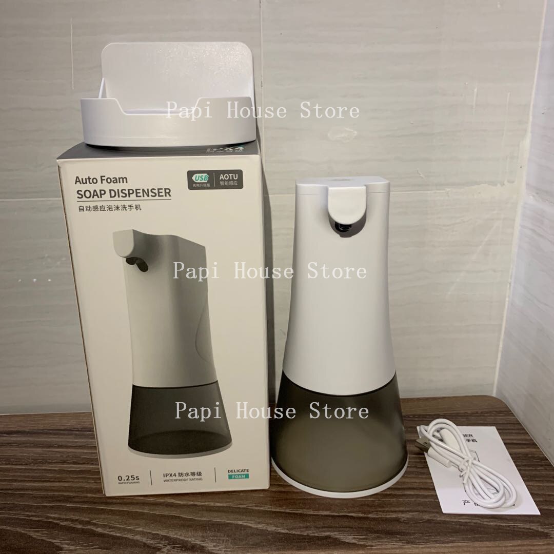 Usb Oplaadbare Automatische Schuim Zeepdispenser IPX4 Waterdicht 0.25S Hoge Gevoelige Sensor 350Ml Keuken Badkamer Hand Wash Usb Oplaadbare Automatische Schuim Zeepdispenser IPX4 Waterdicht 0.25S Hoge Gevoelige Sensor