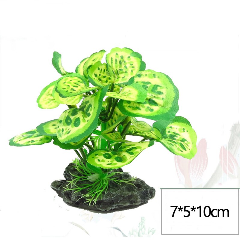 7 x 5 x 10cm 1pc kunstige planter akvarie indretning vand ukrudt ornament plante akvarium akvarium græs simulation dekoration: D