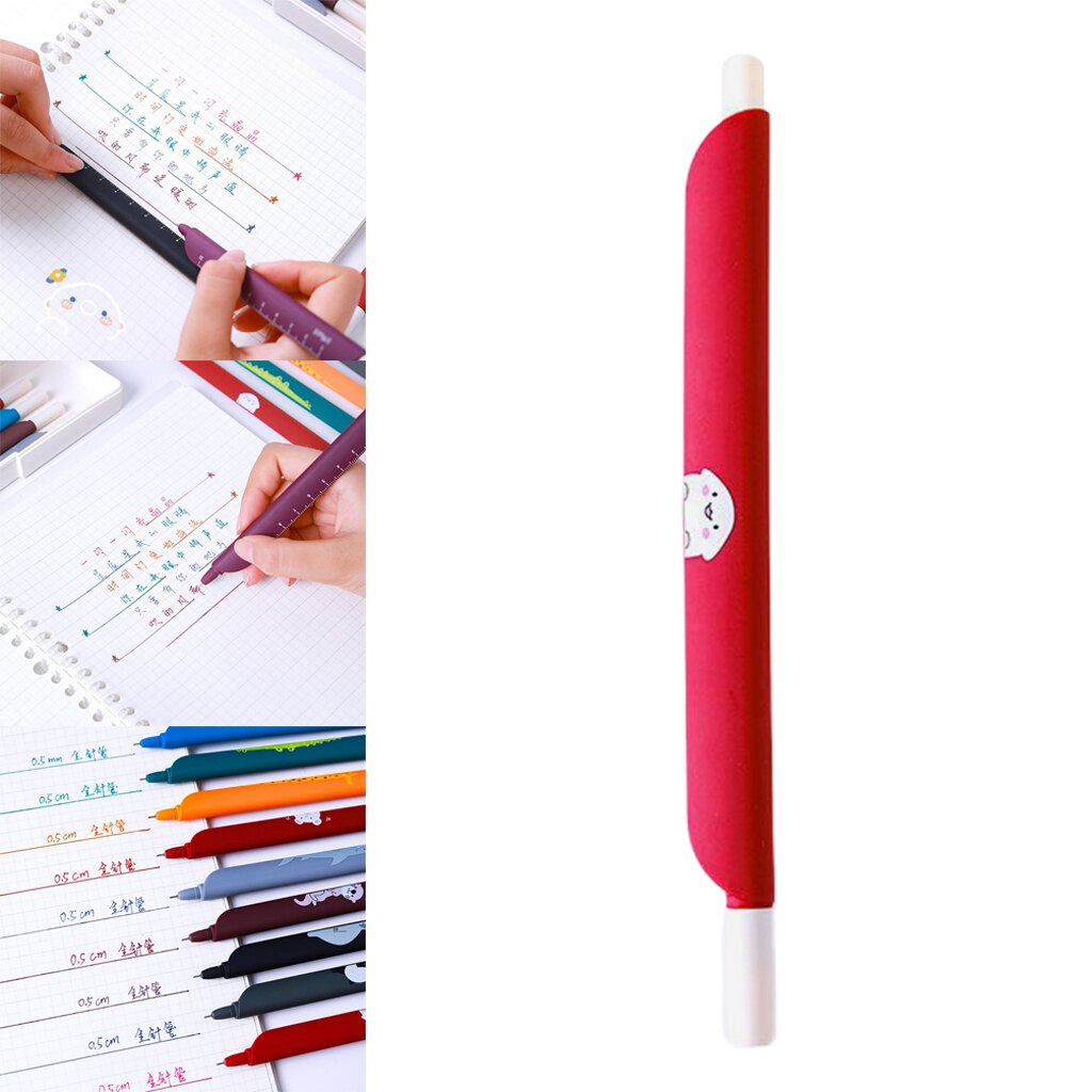 Lovely Animals Print Gel Ink Pen 0.5 mm Extra-Fine Ballpoint Pen for Office: Style A
