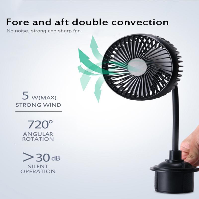 Auto Fan For Car Auto Interieur Accessoires 360 Graden-Ronde Koeling Accessoires Swing Fan Ventilatie Board Zomer 12V 24V