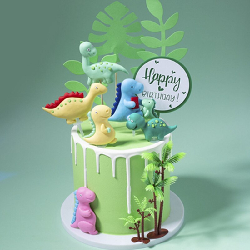 Dinosaure thème fête décoration de gâteau Jungle Safari anniversaire Party1st fête d'anniversaire garçons jurassique monde fête bébé douche décor
