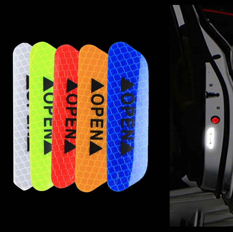 Pegatinas de puerta de coche, de advertencia de seguridad, pegatina reflectante abierta para Opel Insignia A Astra J H G Combo C Mokka X Corsa E Adán