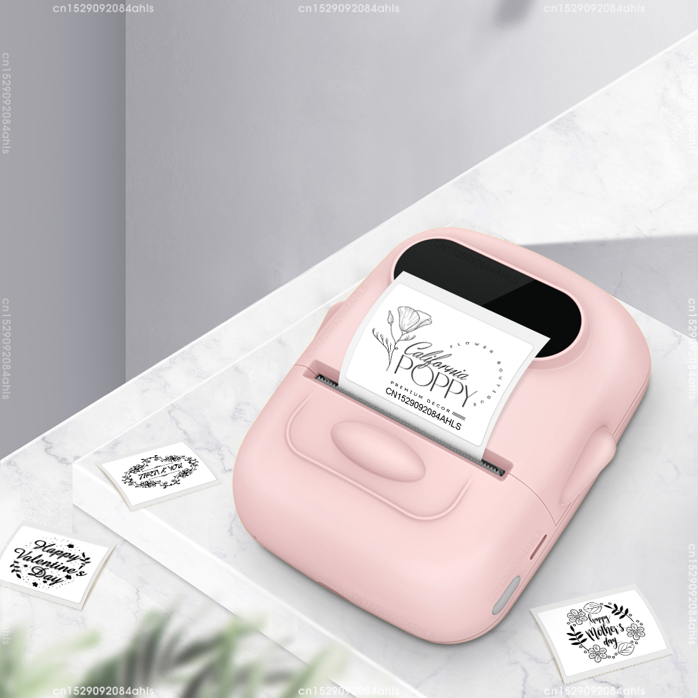 Inkless Adheisve Sticker Labeling Machine P50 Thermal Printer Bluetooth Portable Label Maker Similar as M220 M110 E210 Labeller