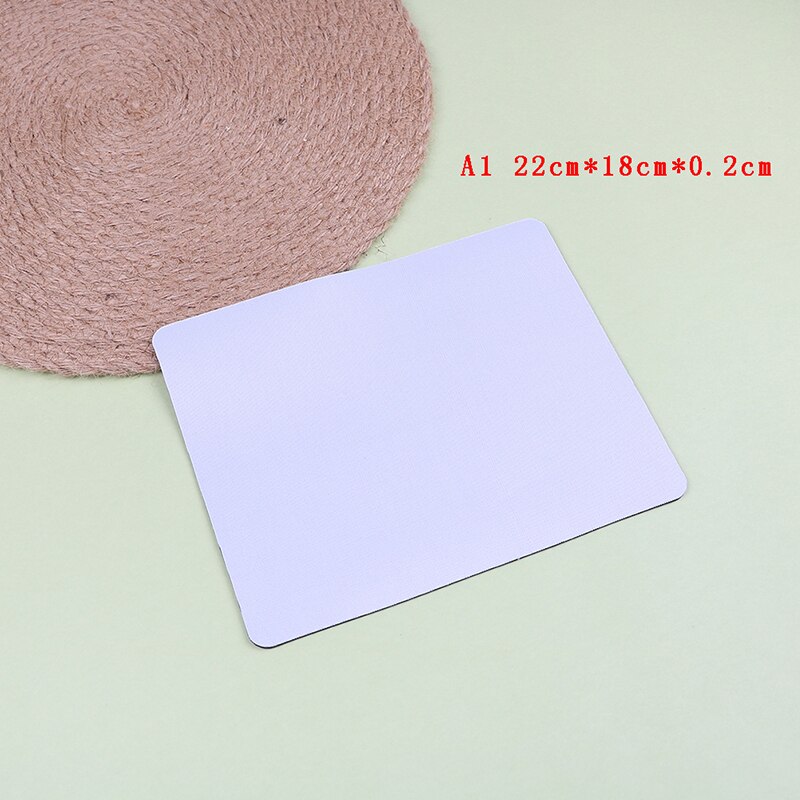 White mouse pad mat for laptop computer tablet PC rubber mouse mat: A1