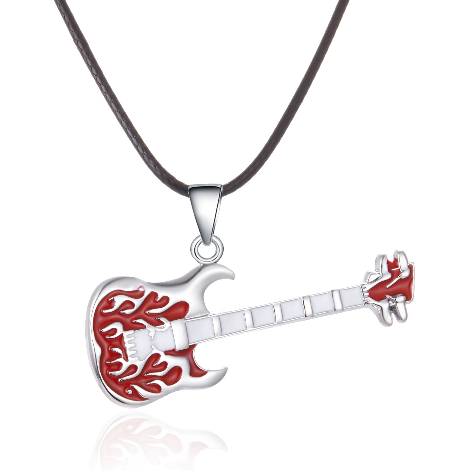 Edelstahl Gitarre Anhänger Halskette Für Männer Punk Frauen Seil Kette 13 Stile Junge Weibliche Partei Schmuck Halsband: 9