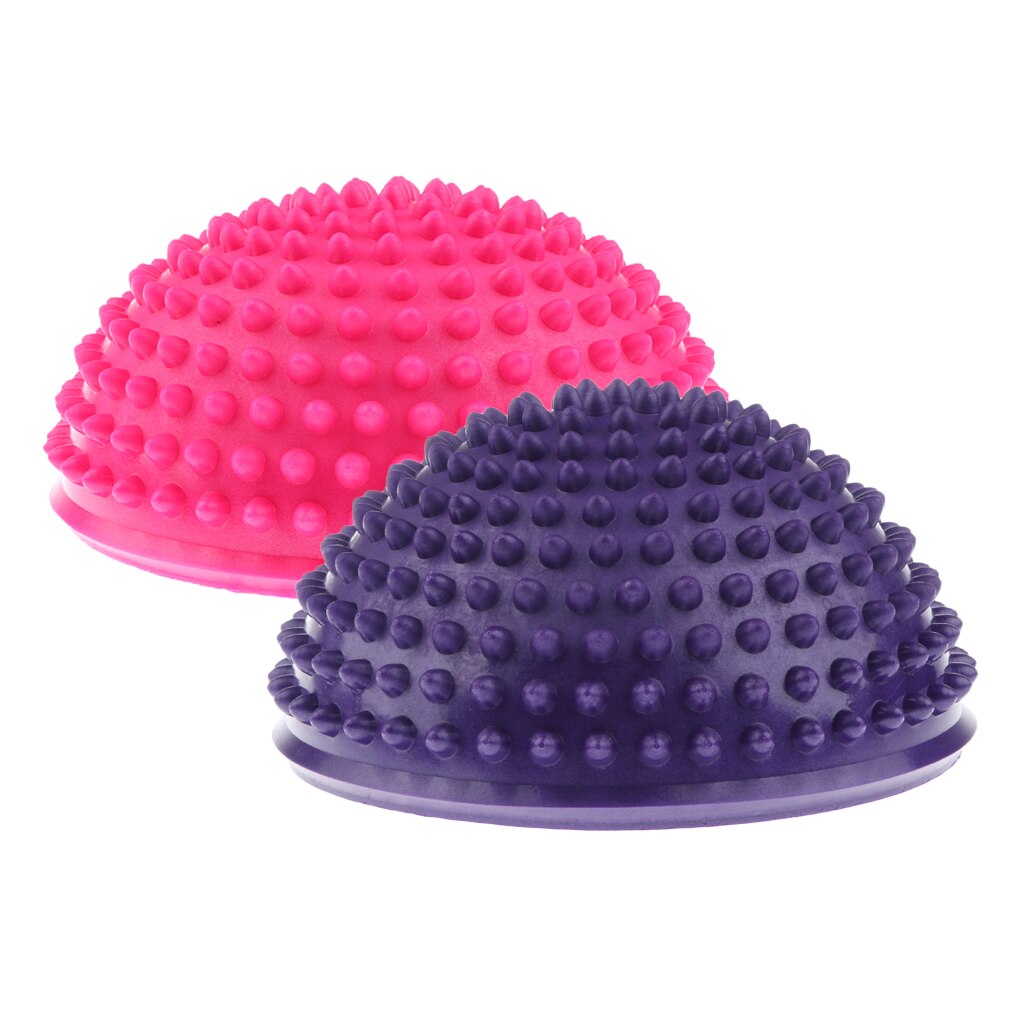 2Pcs Hedgehog Stile Equilibrio Baccelli, anti-slittamento Del Piede Sfere di Massaggio per Ginnastica Yoga Pilates Ginnastica Esercizio-Rosa &amp; Viola