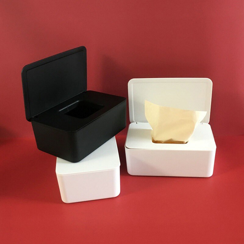 Natte Doekjes Dispenser Houder Met Stofdichte Cover Tissue Opbergdoos Voor Home Office Desktop Opslag Tissue Doos Masker Opbergdoos