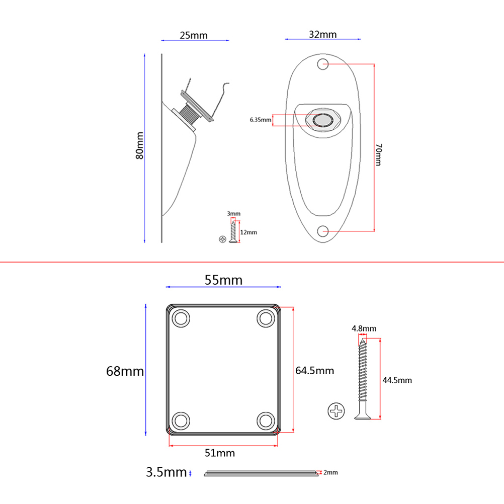 1PC DIY Electric Guitar Kit ST Style Guitar Building Set with Screws Back Cover Bridge System