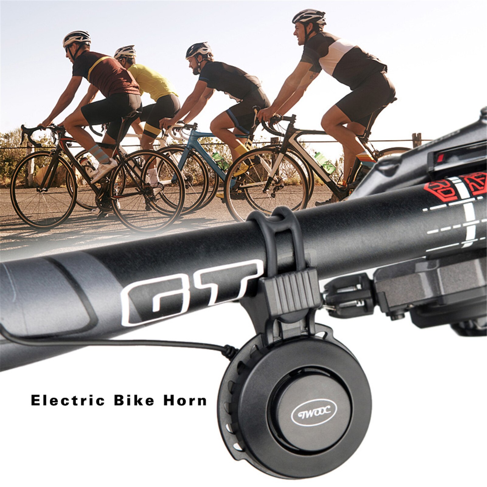 Bocina de bicicleta eléctrica con carga USB, campana electrónica para bicicleta, equipo de equitación, accesorios universales para varios tipos de bicicletas, novedad