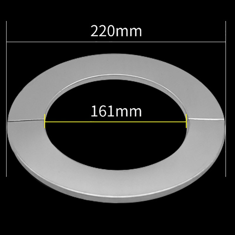 Stainless Steel Water Pipe Faucet Decorative Cover Self-Adhesive Cover Chrome Pipe Wall Covers Faucet Accessories: 220x161mm