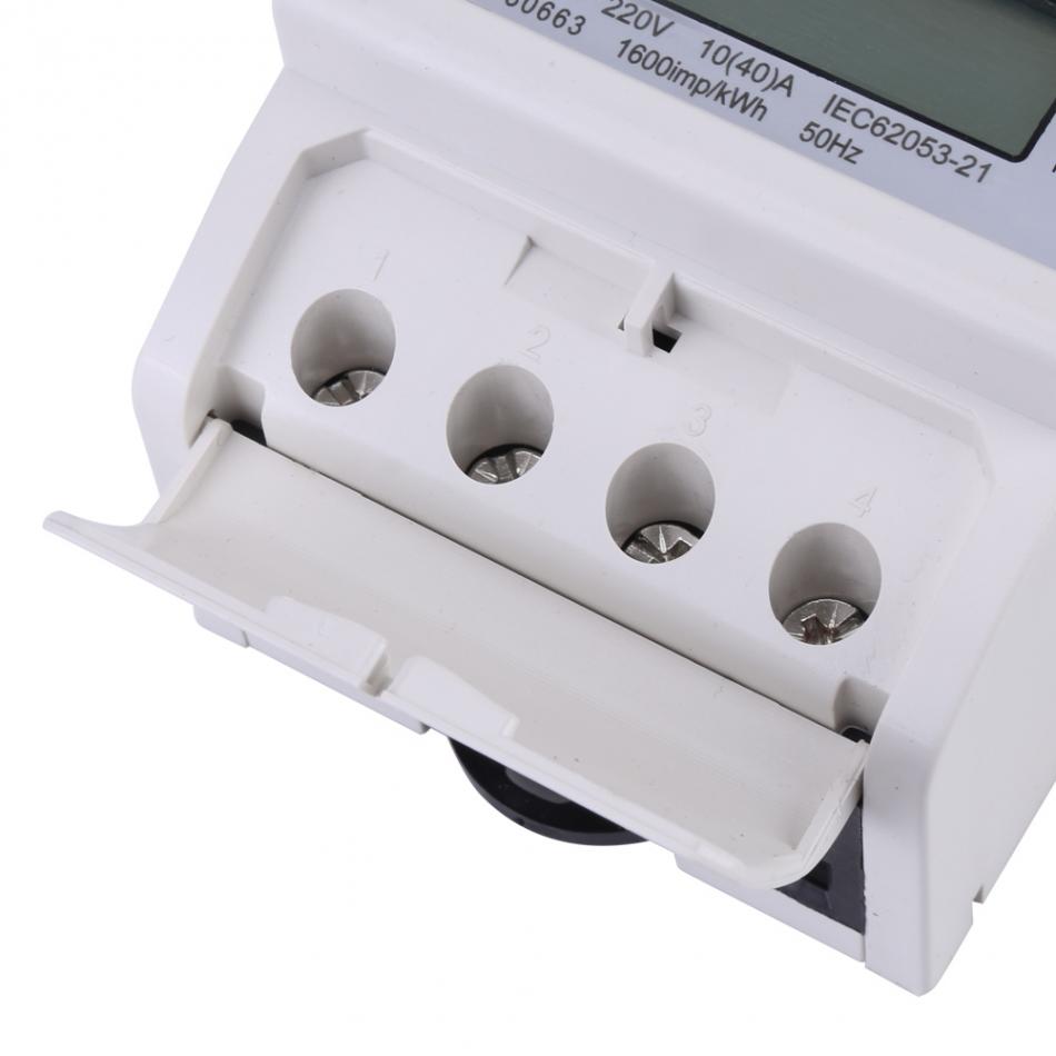 Digitaalinen  ac 220v 10(40a)  din-rail mittari sähkömittari digitaalinen lcd yksivaiheinen elektroninen kwh sähkömittari