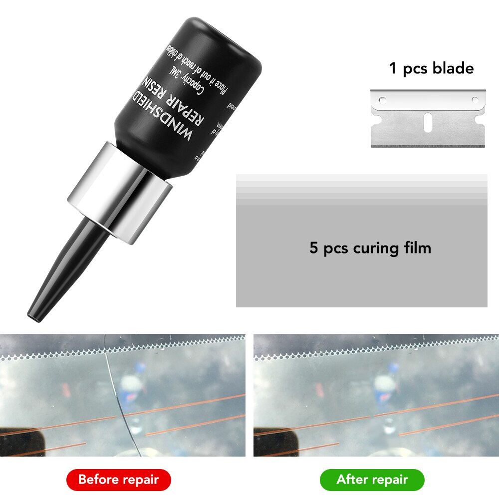 Kit de reparación de cristal para parabrisas de coche, Kit de resina para reparación de cristal líquido, Nano líquido para reparar arañazos y grietas