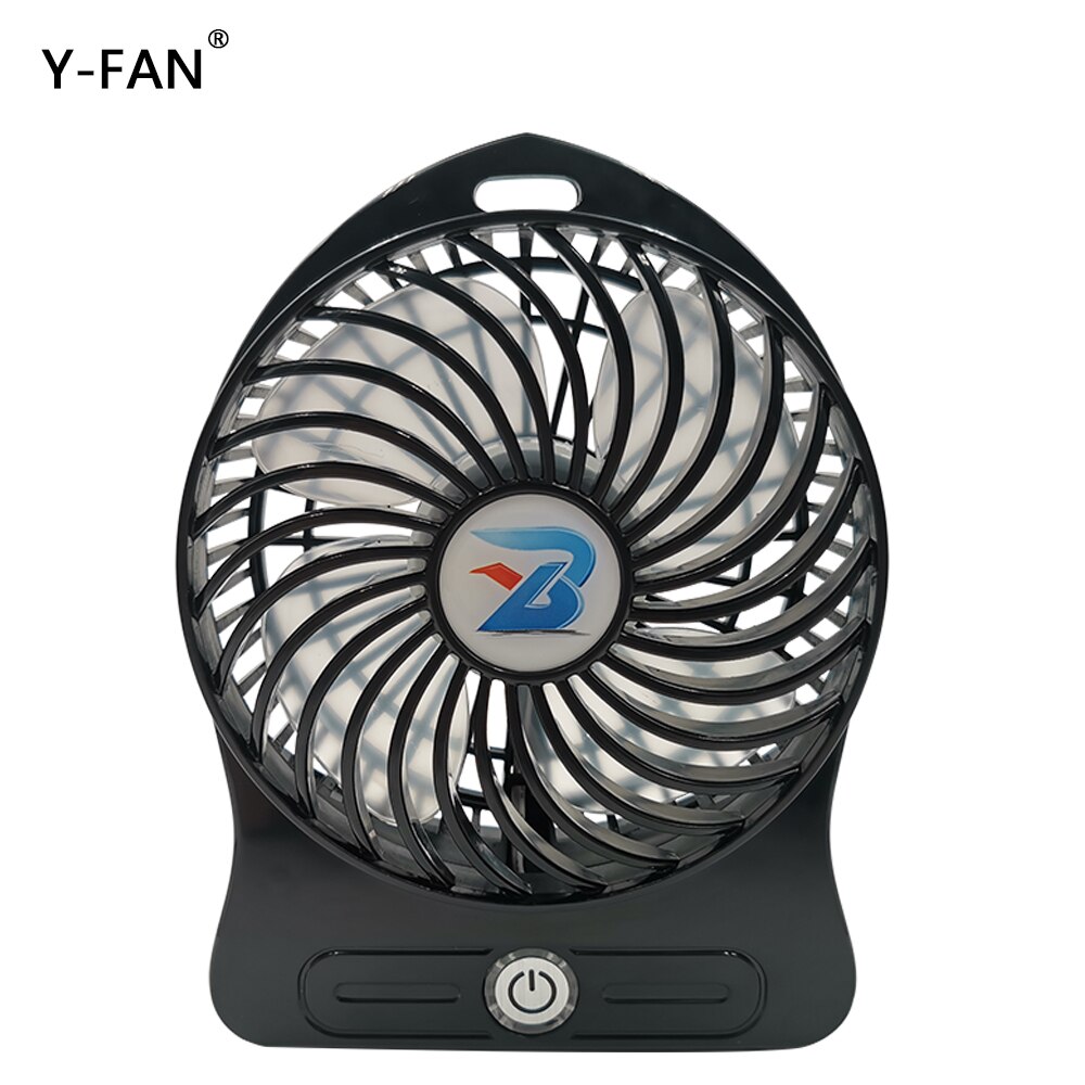 USB small fan Handheld desktop bedside mini rechargeable Third gear wind portable belt Office ultra quiet small fan
