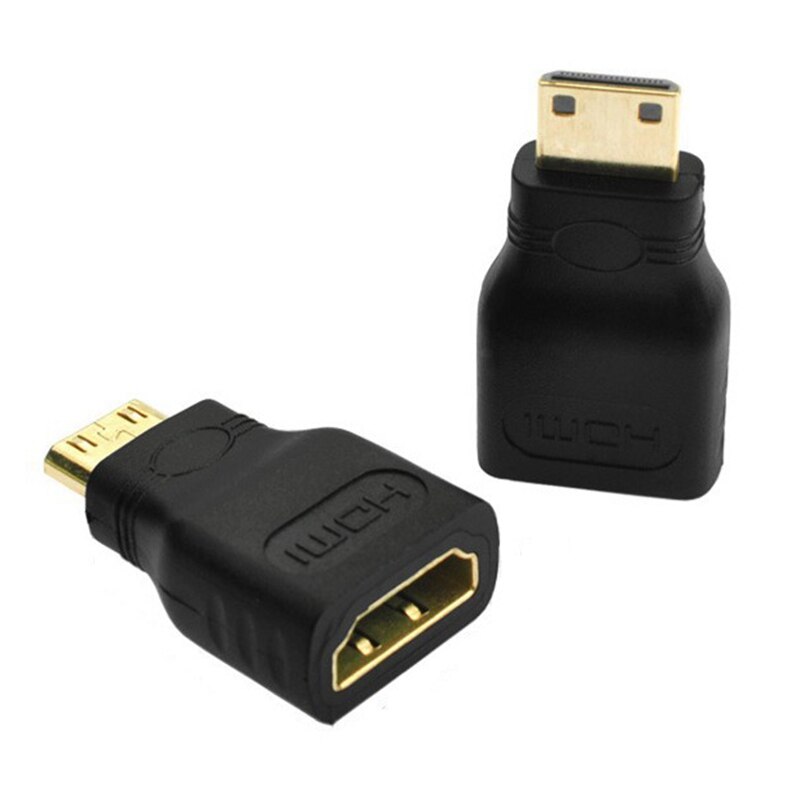 Mini adaptateur HDMI 5 pièces plaqué or 1080P HDM Mini mâle HDMI vers HDMI adaptateur d'extension femelle convertisseur de Support projecteur