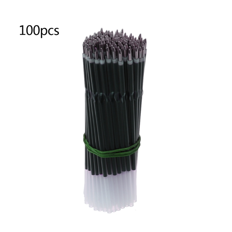 100 Pcs 0.7 mm Ballpoint Pen Refills Point for Retractable Pens Blue/Red/Black 107mm Length for School Office: black