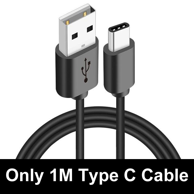 Adaptive Fast Charger Adapter For Samsung Galaxy A10 A20 A30 A40 A50 A70 A51 S9 S8 S10 Plus S10e Note 8 9 Charging Type C Cable: Cable Black