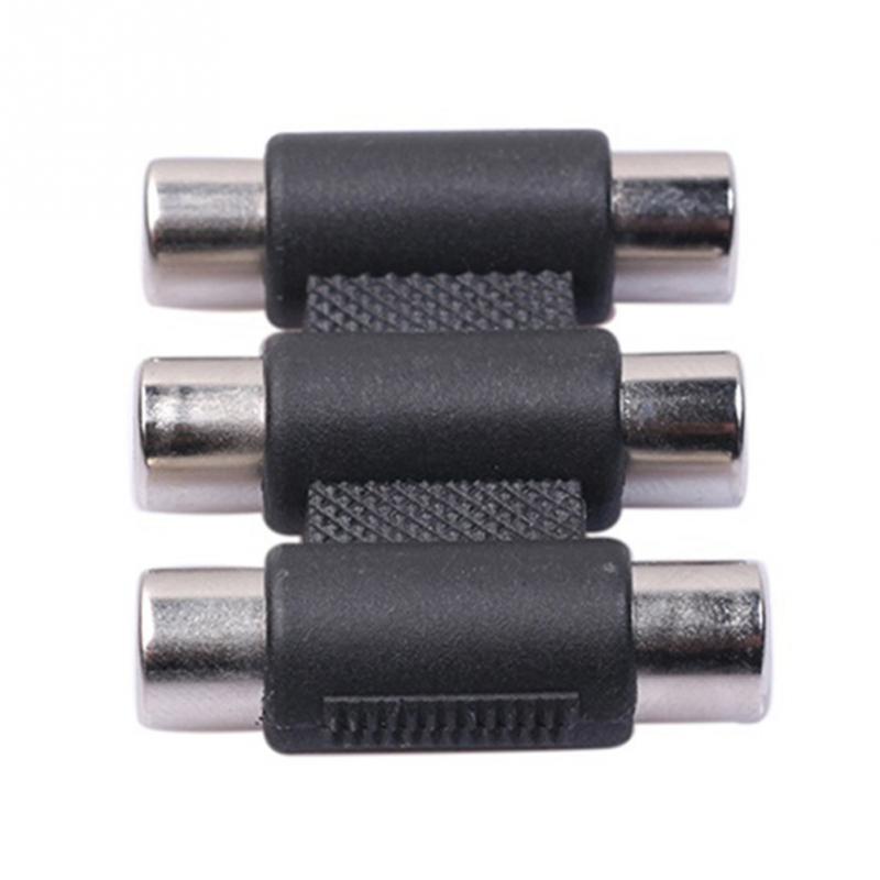 1PC 3 RCA AV Audio Video Vrouw tot Vrouw Koppeling Adapter Verlengkabel Component ERO