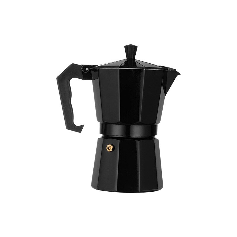 Aluminium Cubaanse Koffiezetapparaat Stove Top Koffiezetapparaat Moka Pot Italiaanse Espresso Greca Koffiezetapparaat Brewer Percolator: 9 cup black