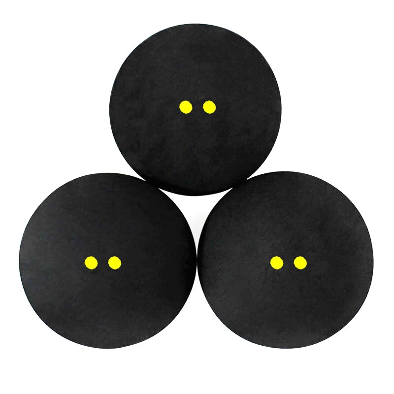 Forfar 2/5/10 PCS Squash Ball Two-Yellow Dots Low Speed Sports Rubber Balls Player Summer Outdoor Sports Balls