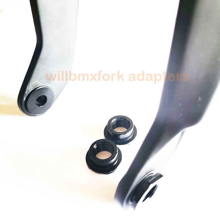 2020Willbmx fork adapters thru axle 20mm to 10mm for bmx forks 20mm thru axle 10 dropout adapters